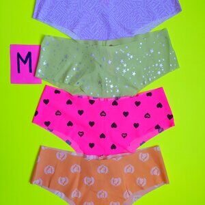 Victoria's Secret PINK Size M Seamless Cheektser Panty Bundle - 4 pairs